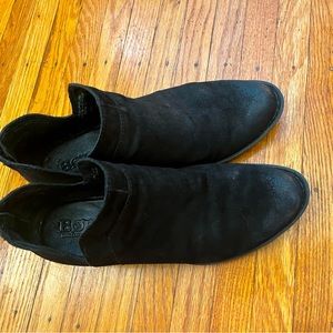 Born black suede ankle booties 9.5